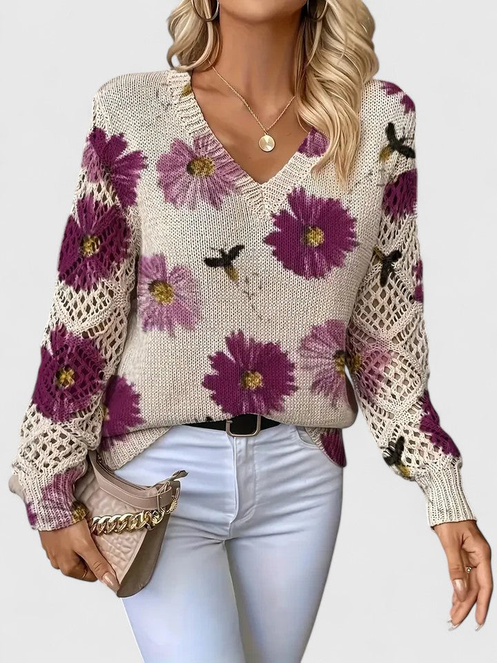 Olivia | Elegant jumper with floral design