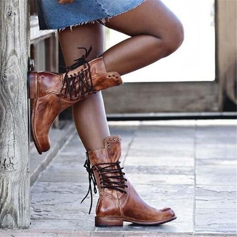Willow™ - Vintage Lace-Up Ankle Boots