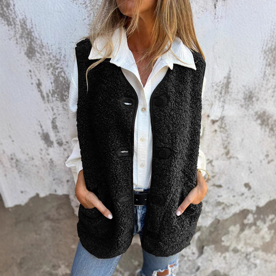 Freya™ – Warm Knit Button Vest