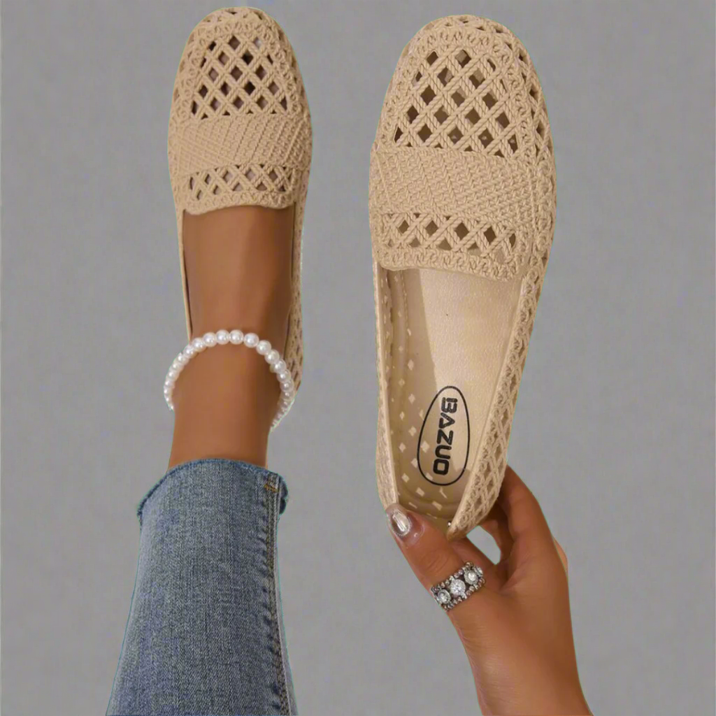 Luna-Woven Slip-On Flats