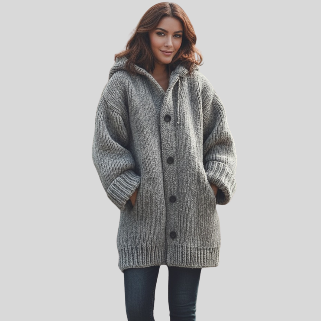 Claire - Cosy Oversized Hooded Cardigan
