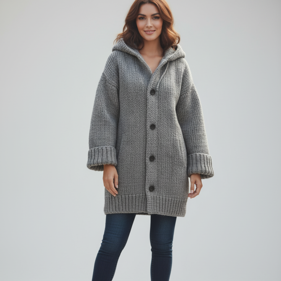 Claire - Cosy Oversized Hooded Cardigan