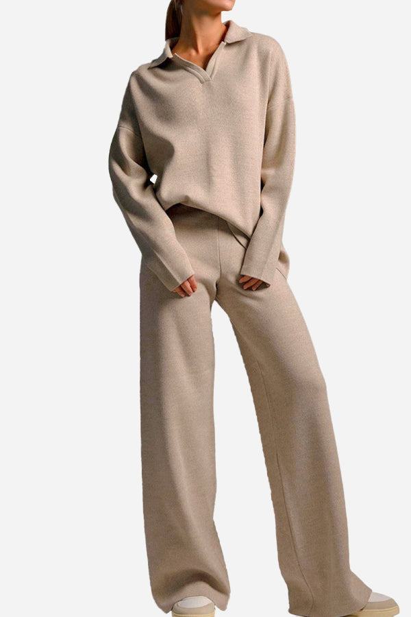 Camille – Soft Knit Polo Set