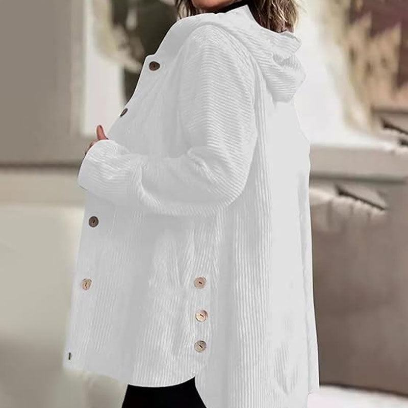 Ava | Casual velvet jacket with hood for autumn π