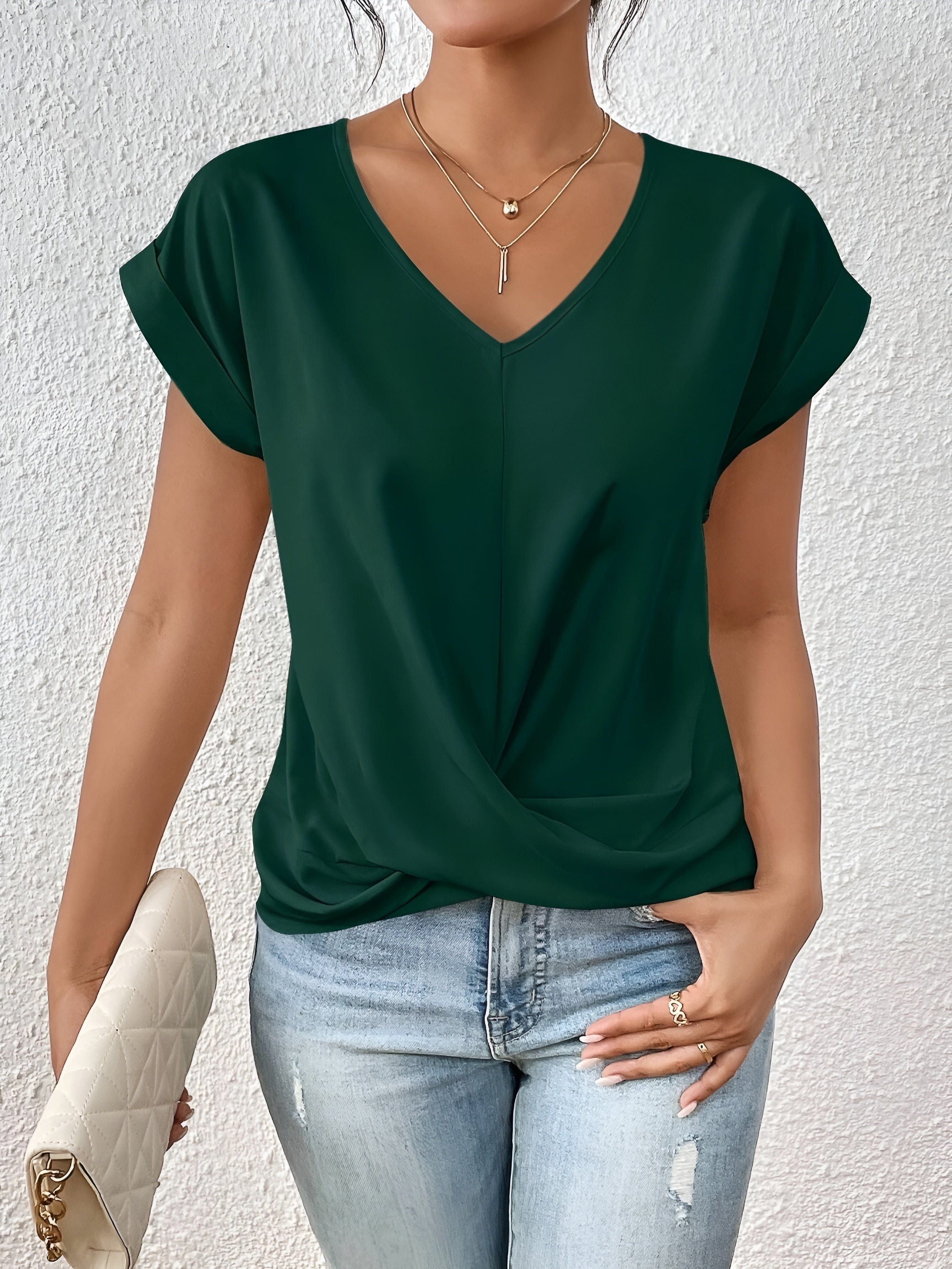 Serena™ – Soft Knit V-Neck Tee