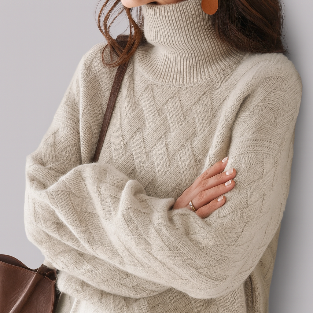 Isolde™ – Soft Knit High-Neck Sweater