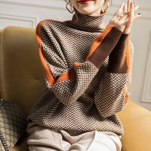 Juliette™ - Herringbone Turtleneck
