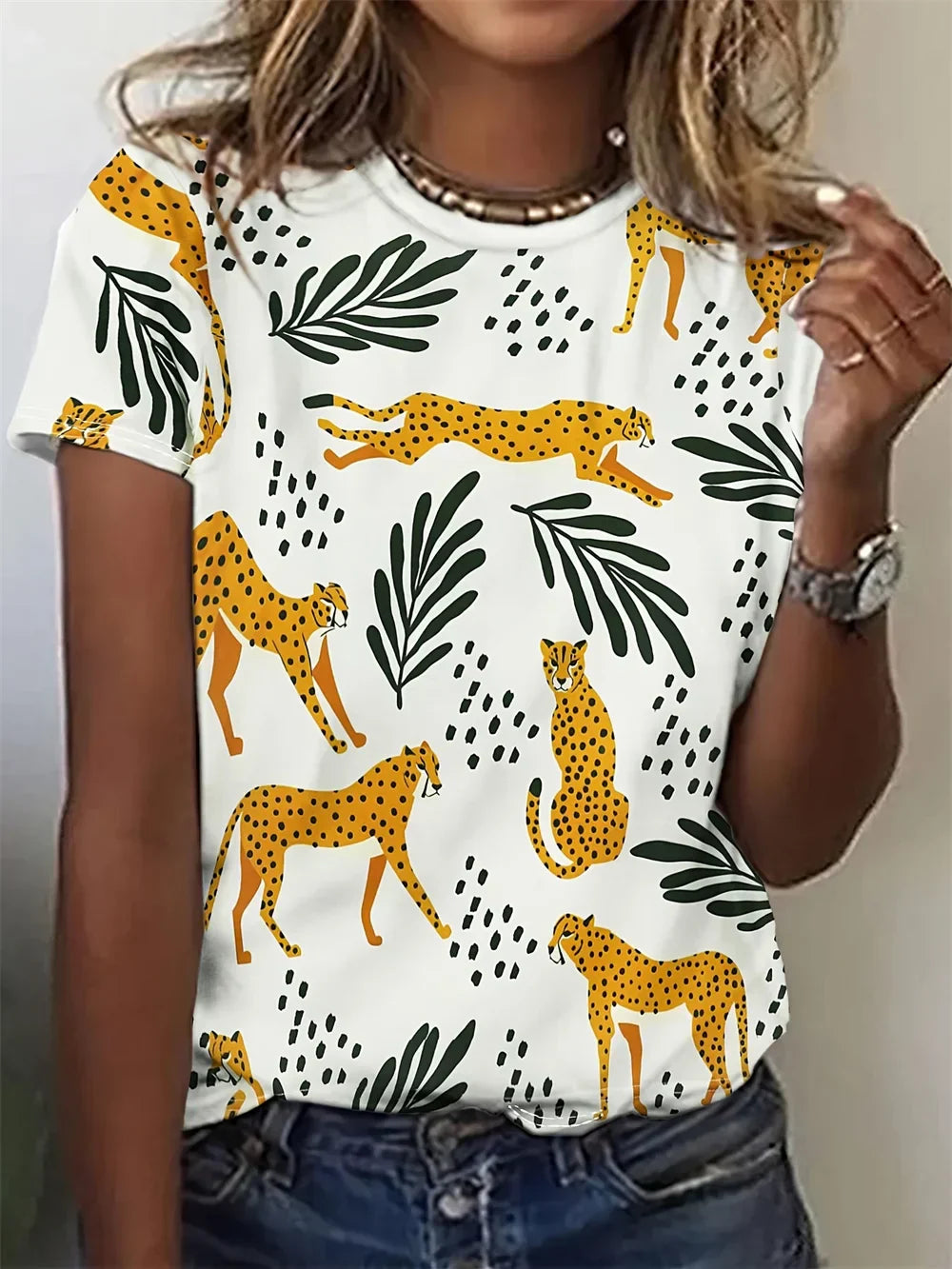 Zosia -  Animal Print Nature-Inspired Top
