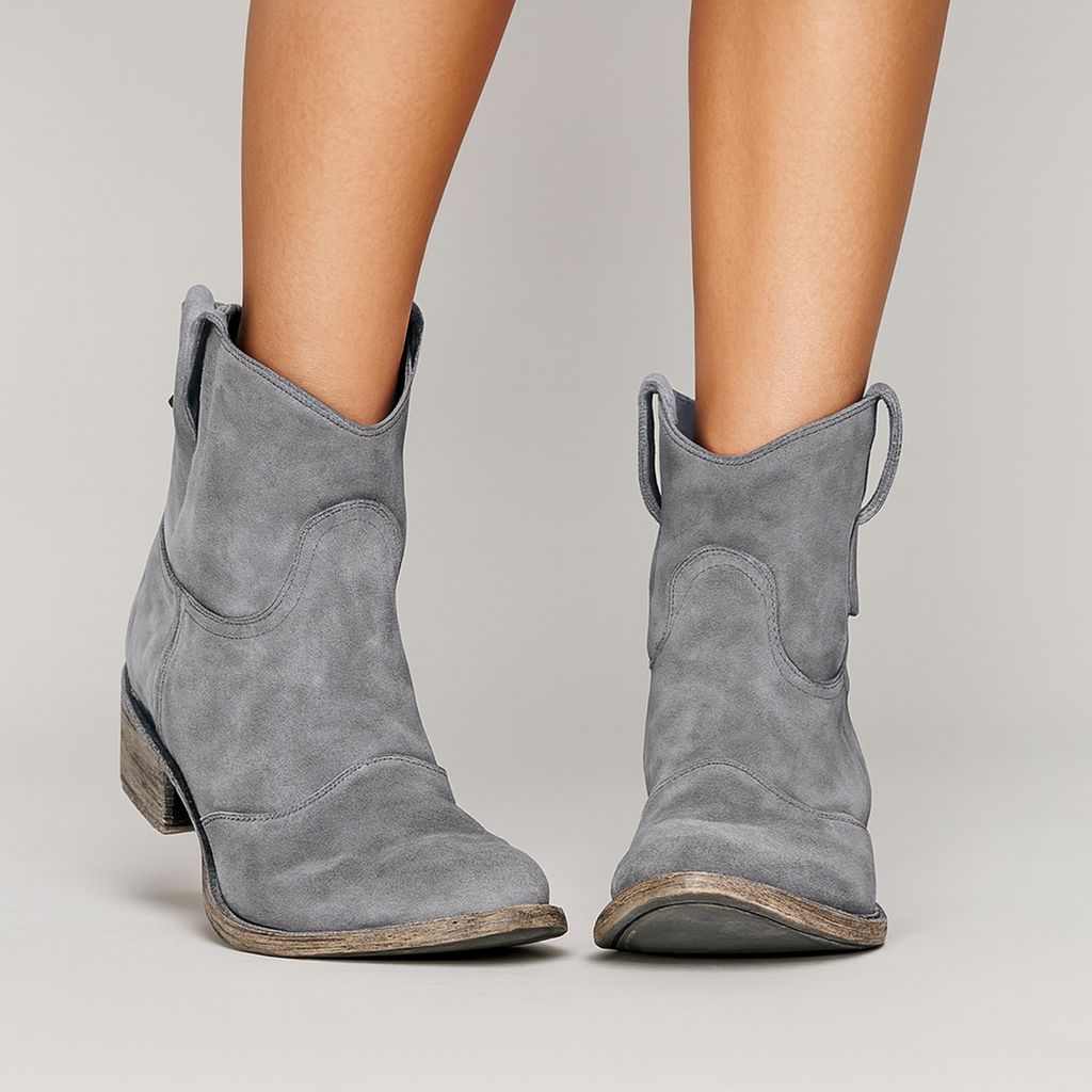 Celine | Western Suede Booties
