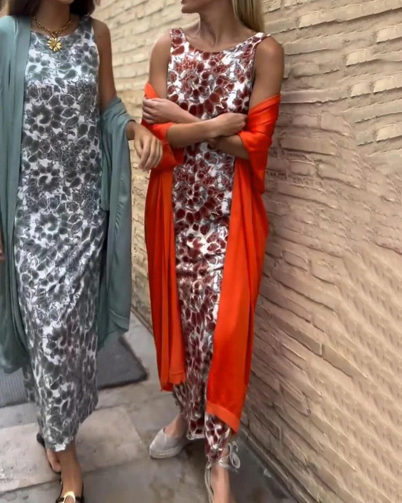 Camilla-Printed Layered Maxi Set