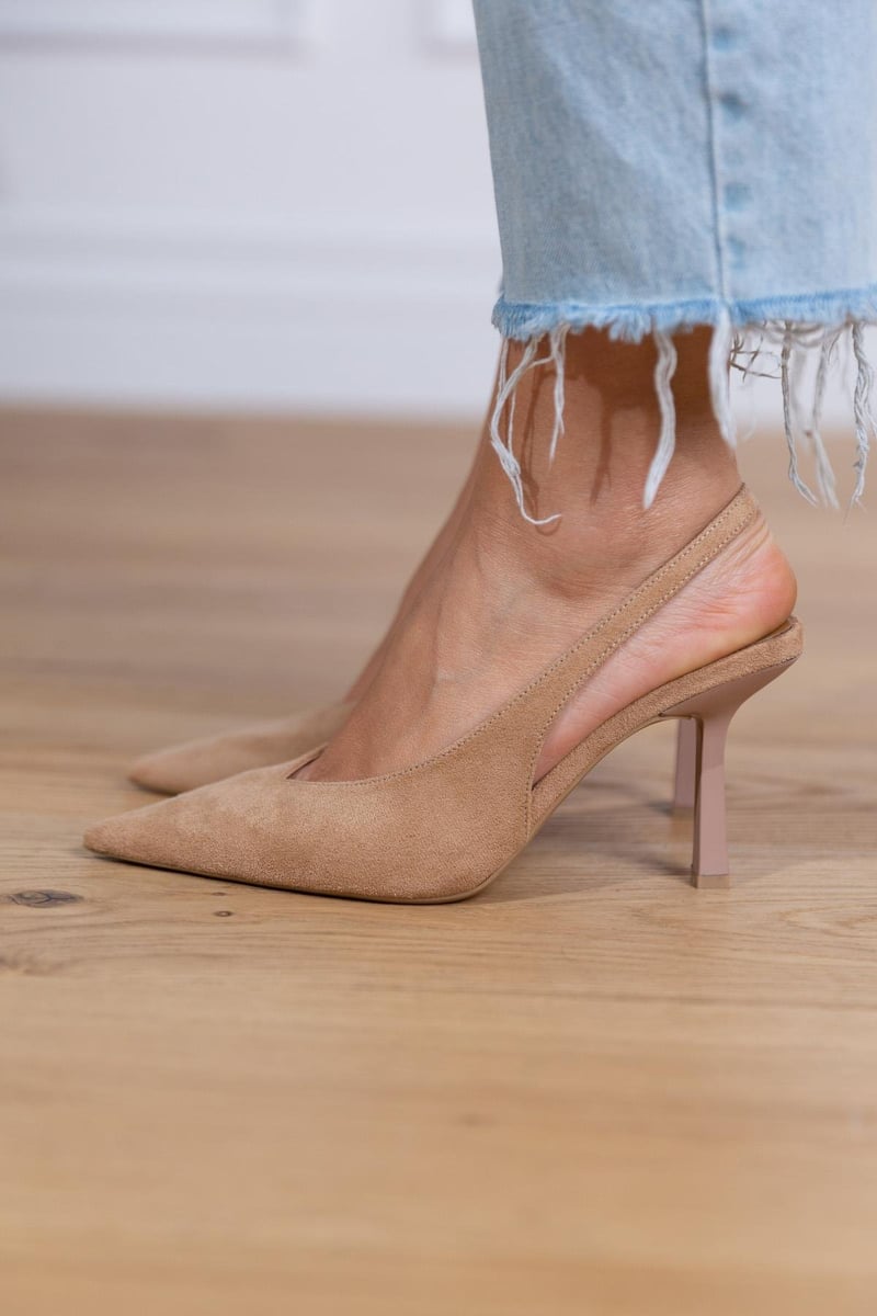 Sophie™ | Elegant Nude Slingback Heels