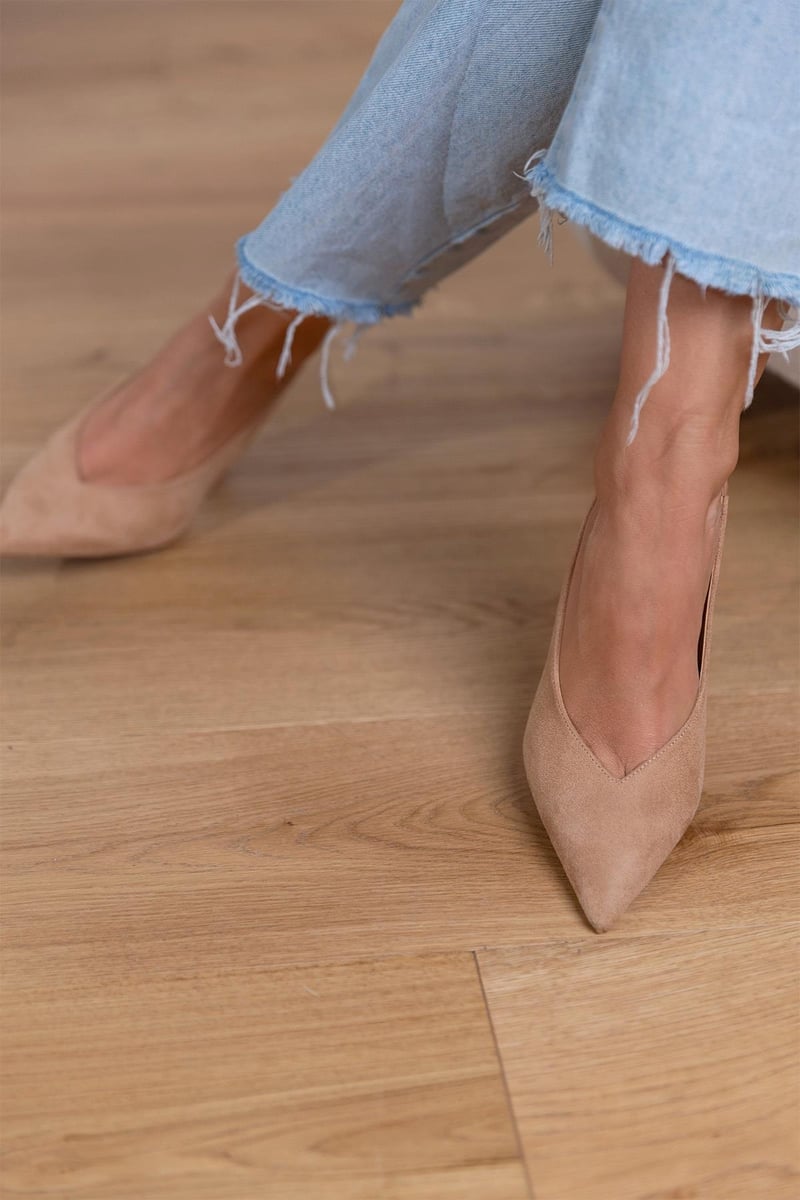 Sophie™ | Elegant Nude Slingback Heels