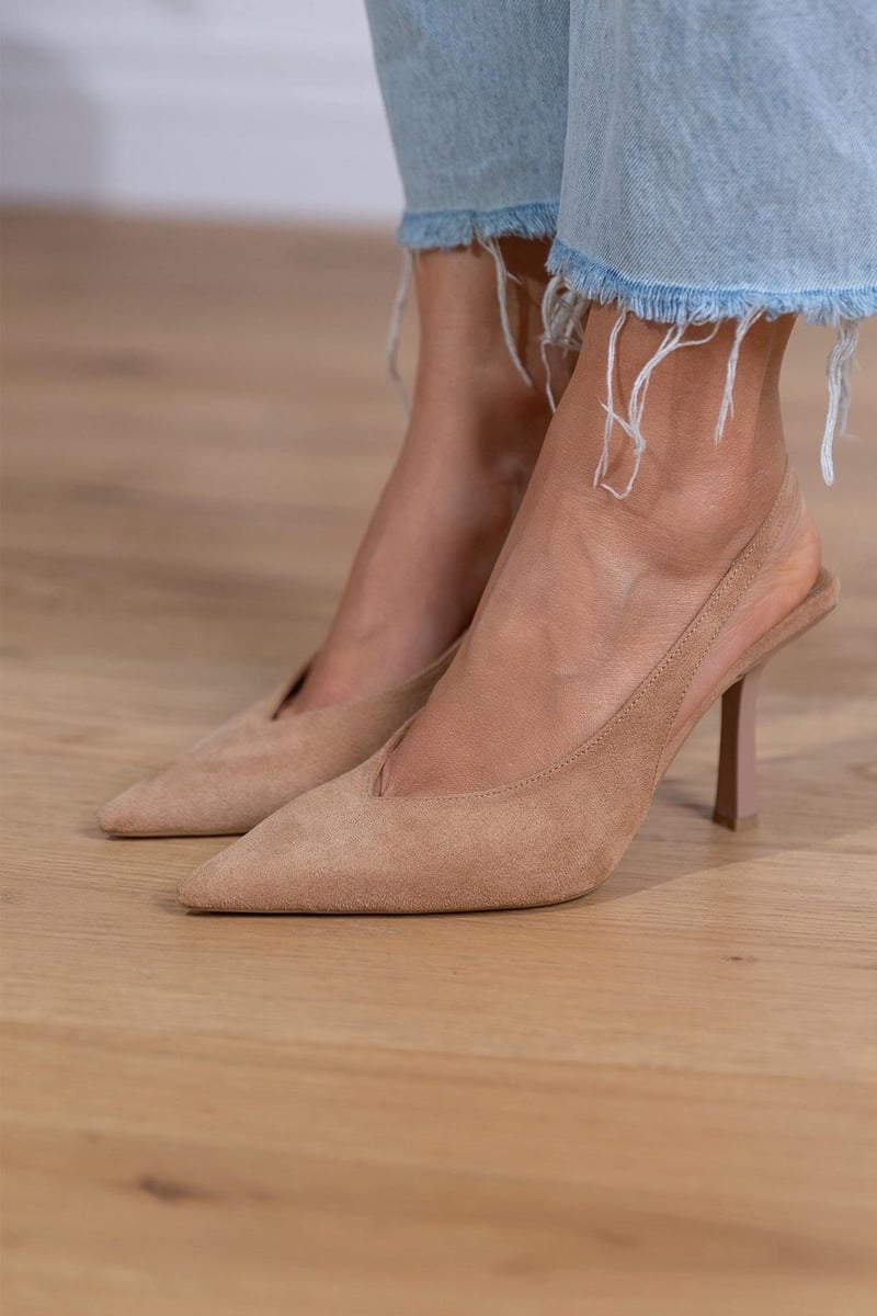 Sophie™ | Elegant Nude Slingback Heels