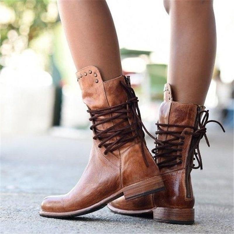 Willow™ - Vintage Lace-Up Ankle Boots