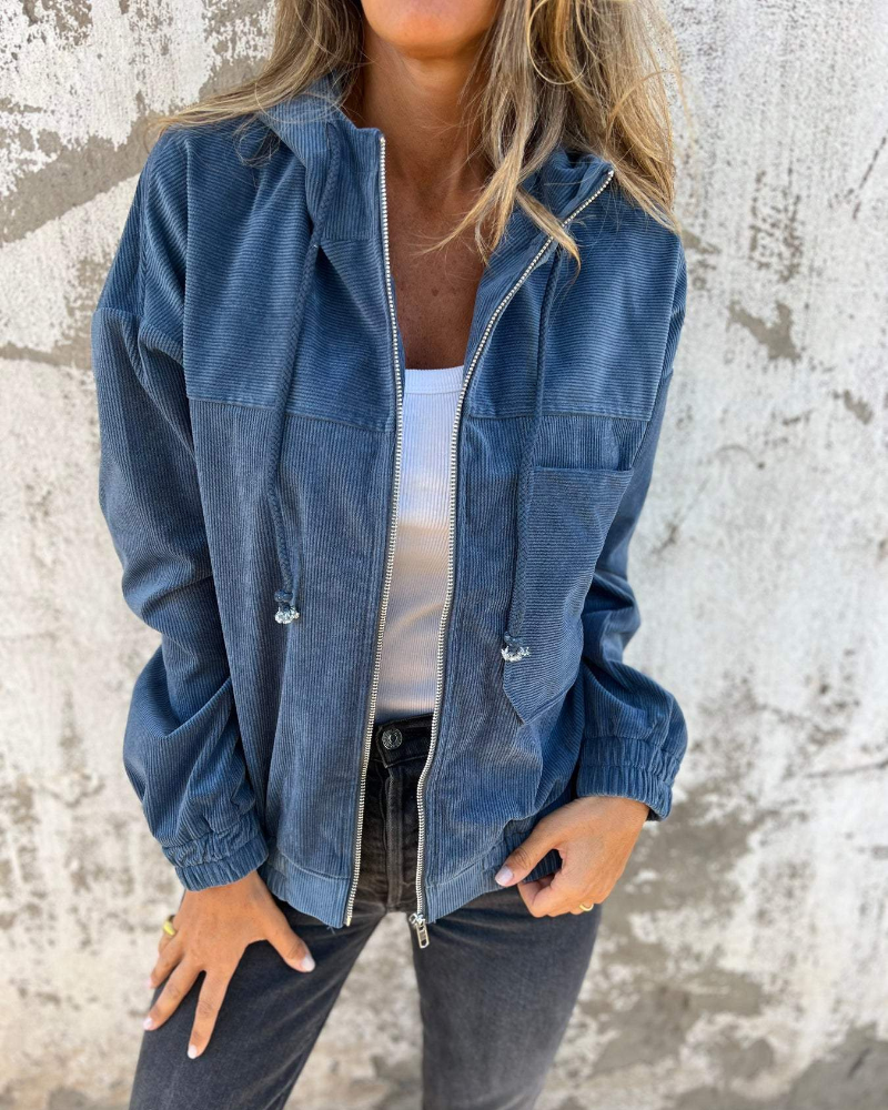 Eloise – Lightweight Corduroy Zip Jacket