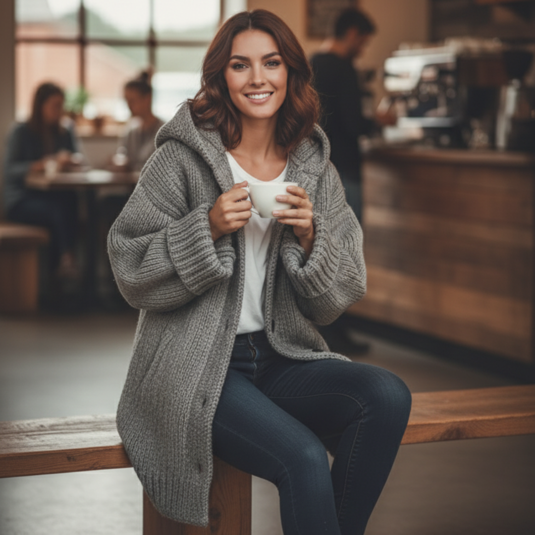 Claire - Cosy Oversized Hooded Cardigan
