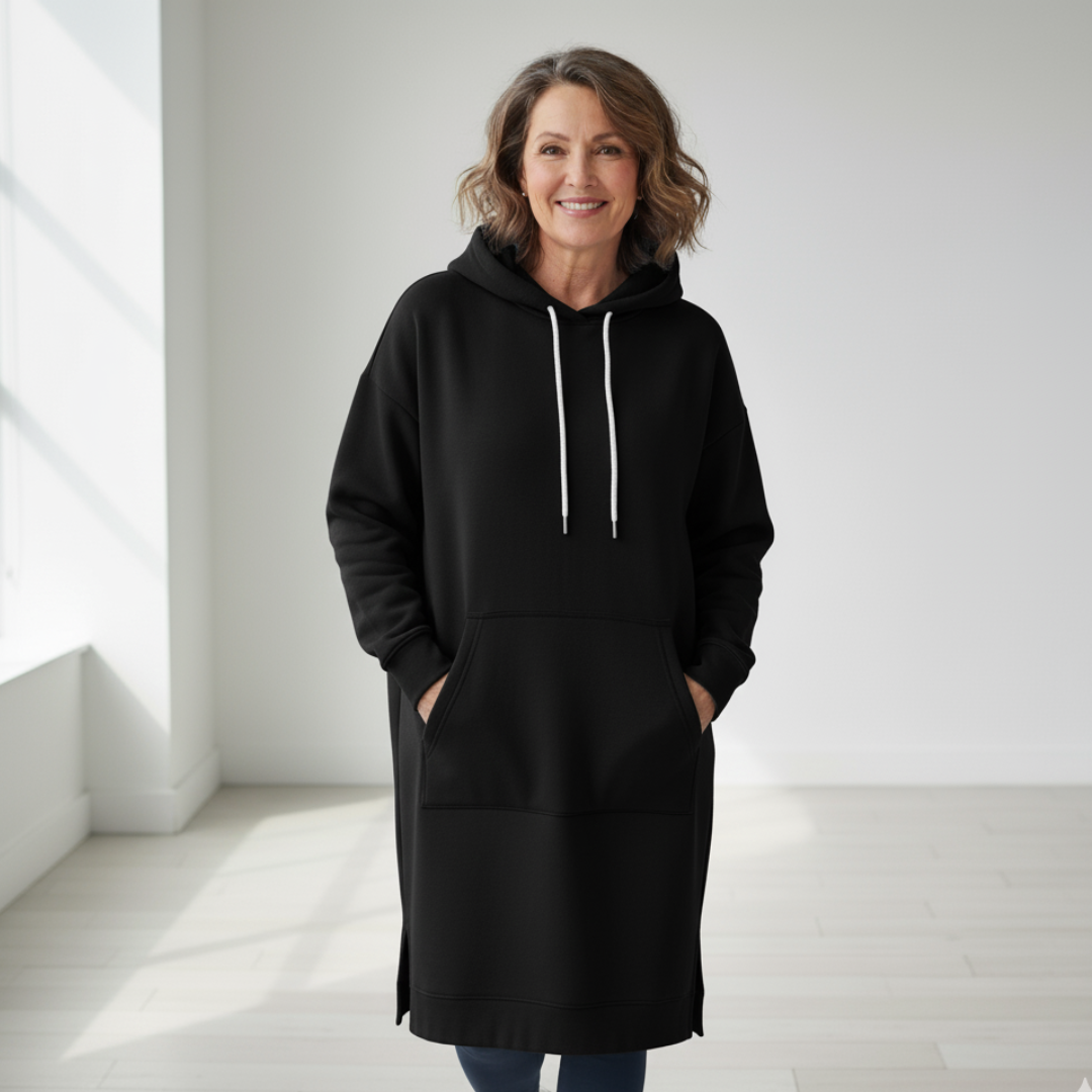 Olivia – Oversized Hoodie Dress With Pockets