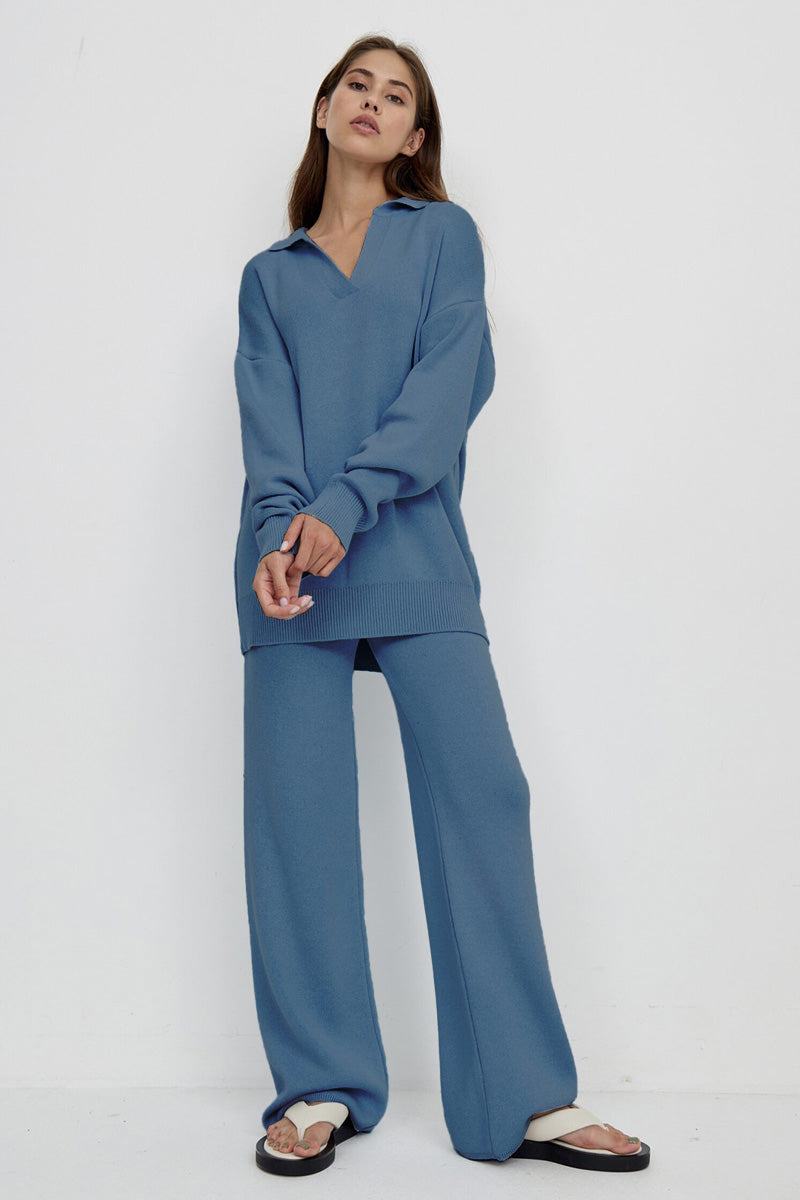 Camille – Soft Knit Polo Set