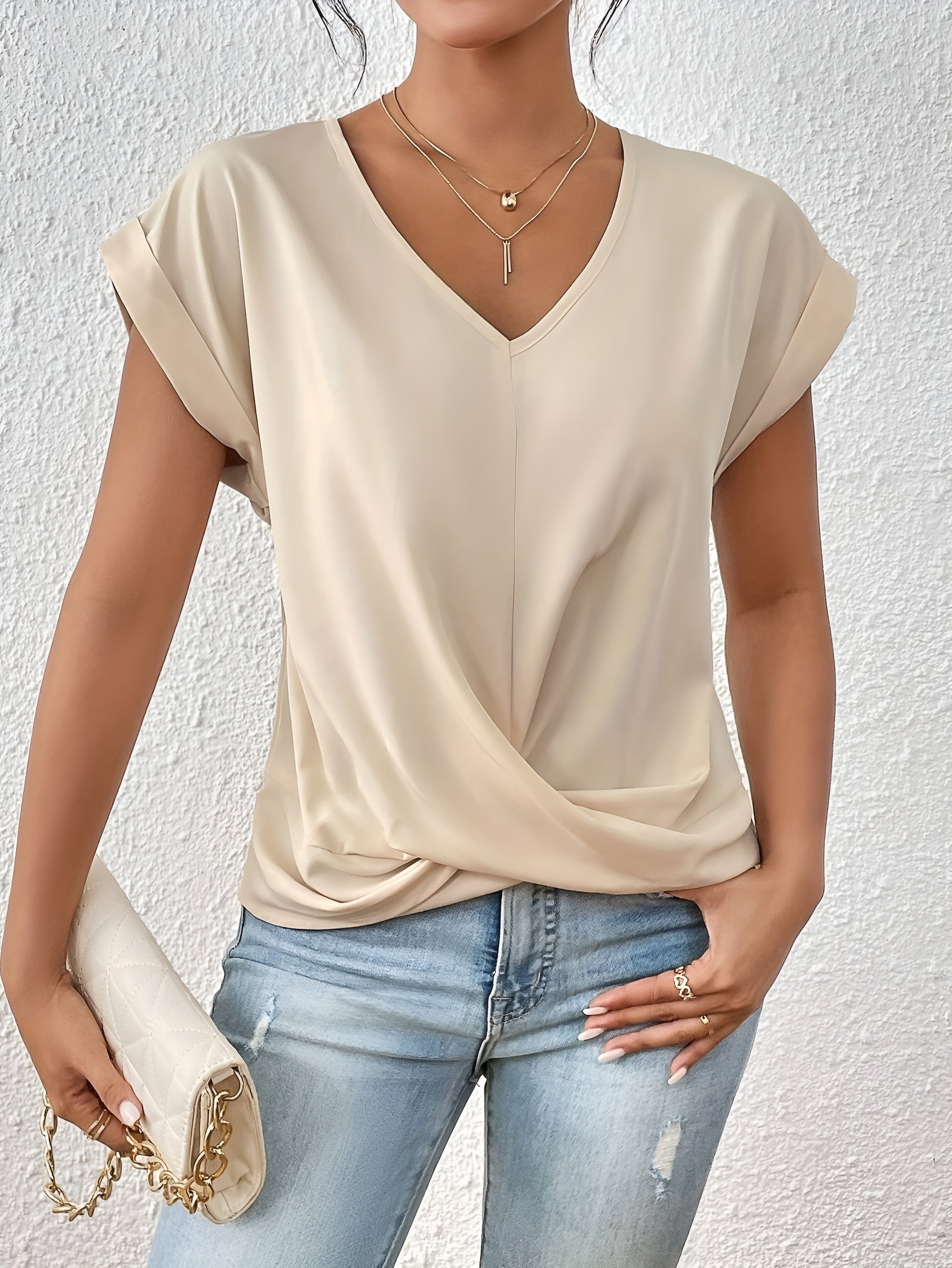 Serena™ – Soft Knit V-Neck Tee