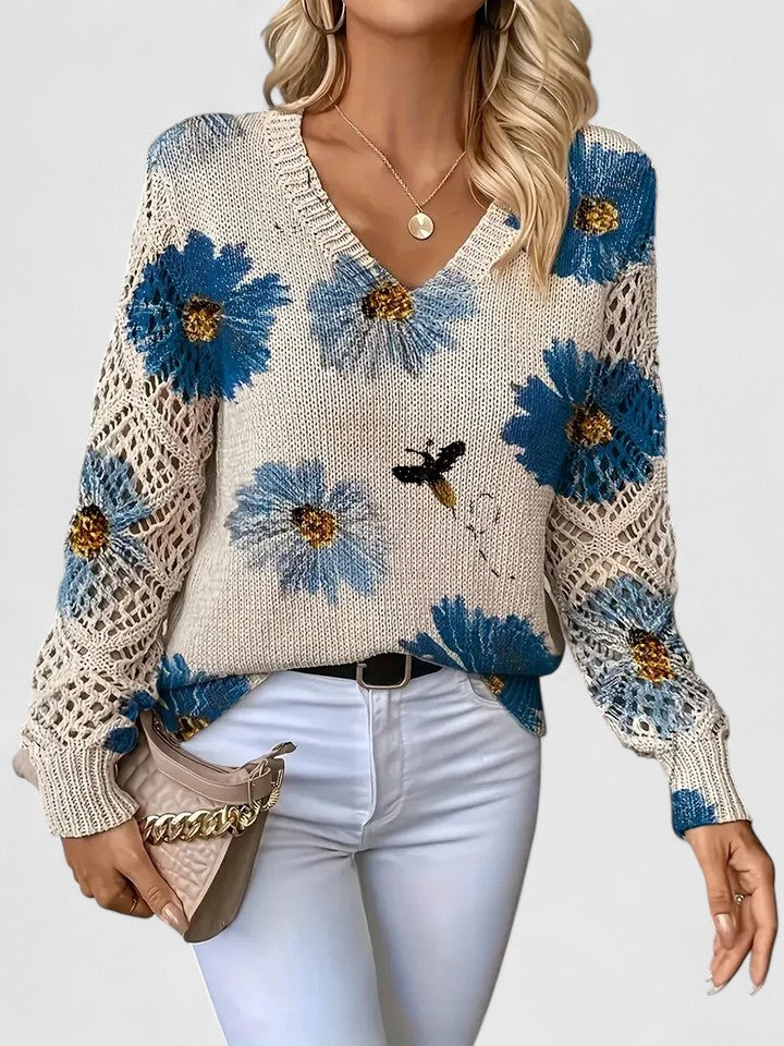 Olivia | Elegant jumper with floral design