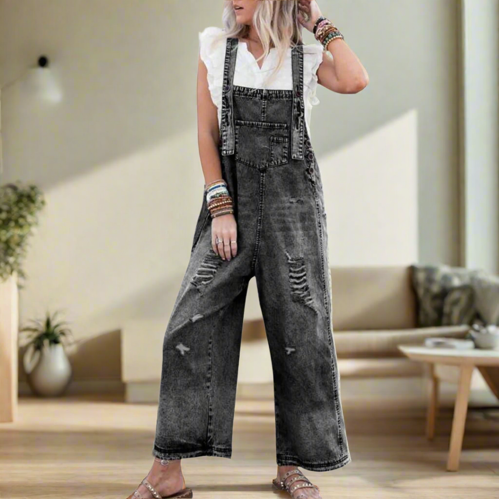 Maribel™ – Vintage Wash Adjustable Jumpsuit