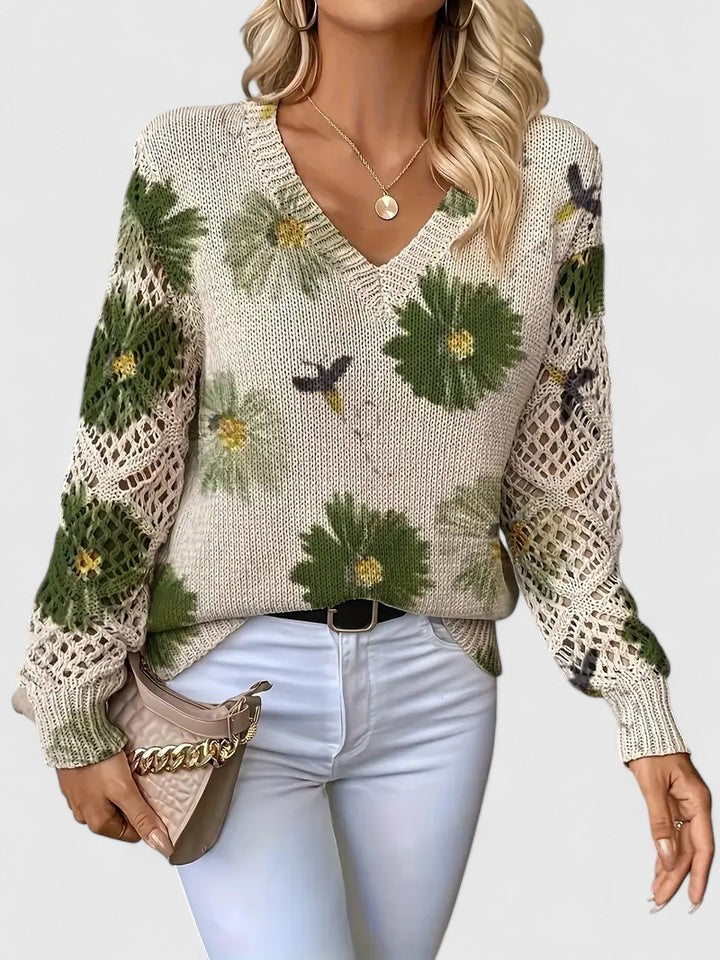 Olivia | Elegant jumper with floral design