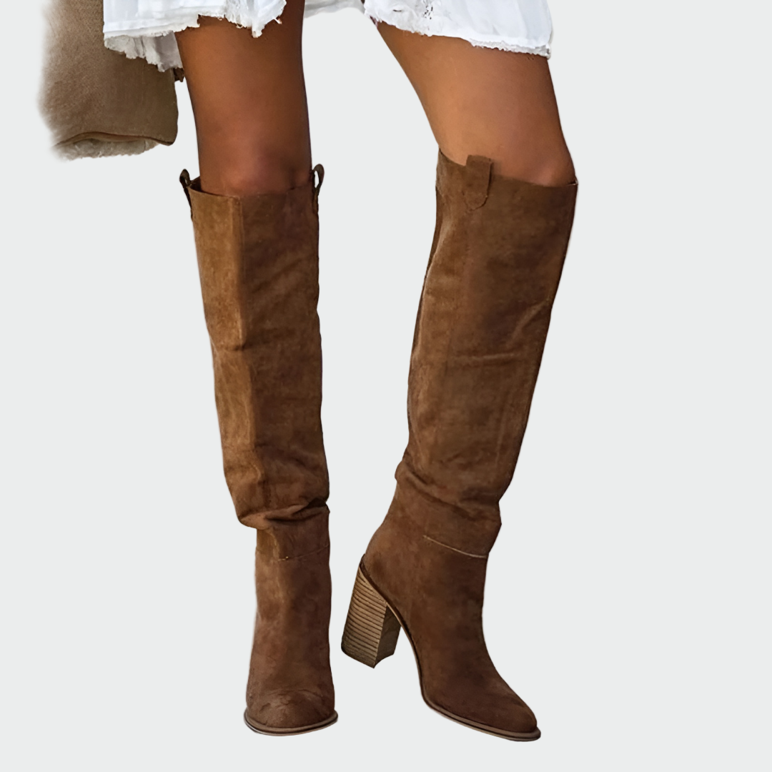Lucinda™ - Leather Knee Boots
