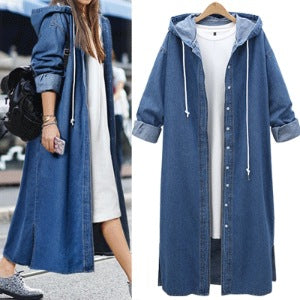 Marla Cove – Longline Hooded Denim Jacket