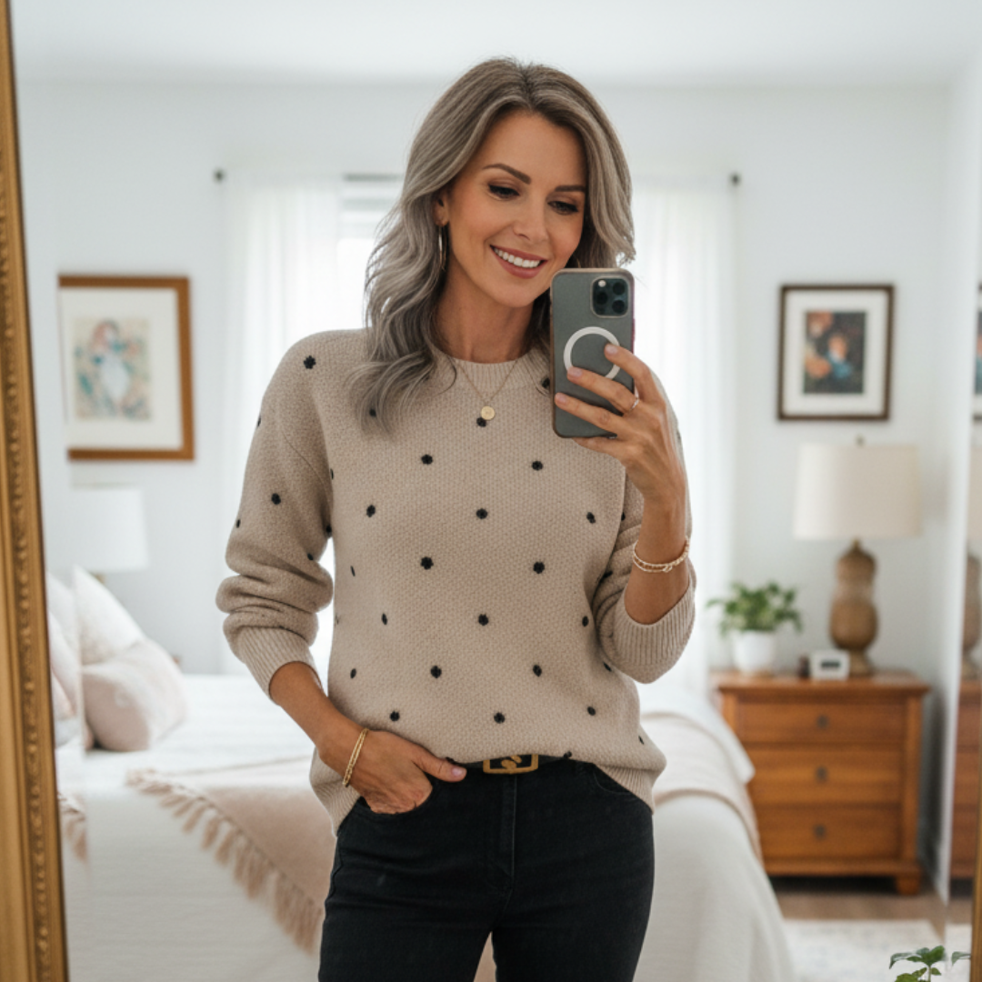 Faye™ – Polka Dot Sweater