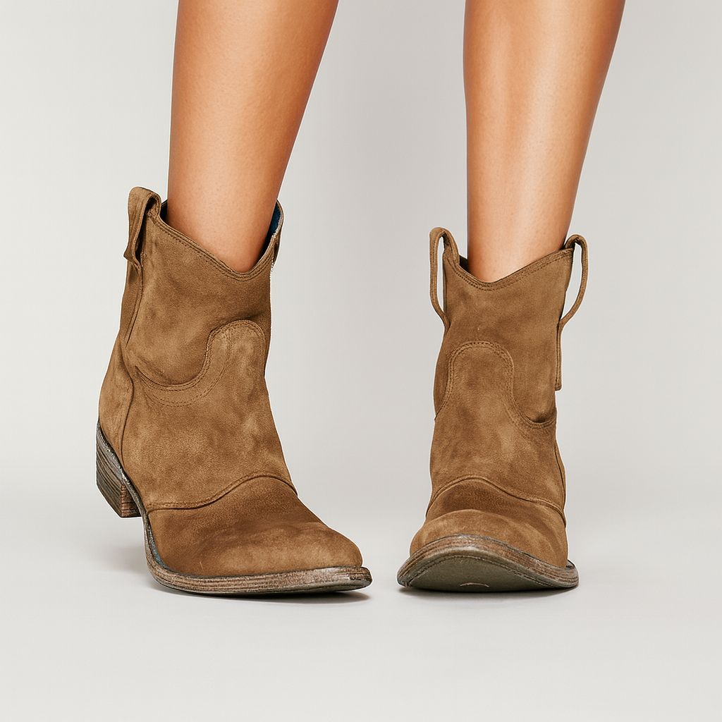 Celine | Western Suede Booties