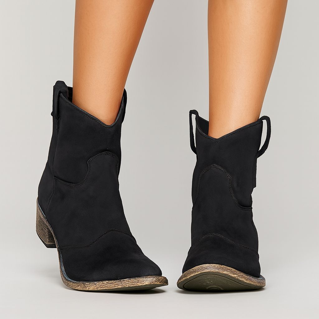 Celine | Western Suede Booties