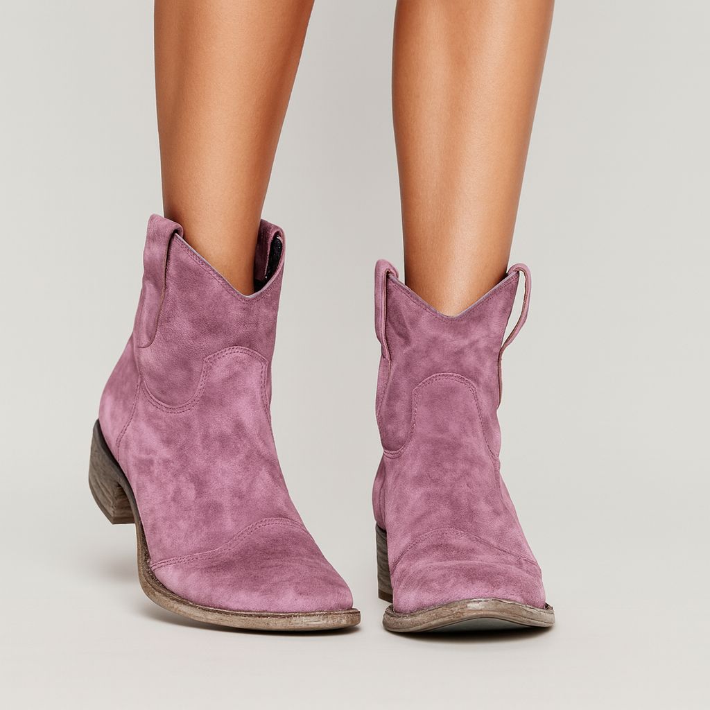 Celine | Western Suede Booties