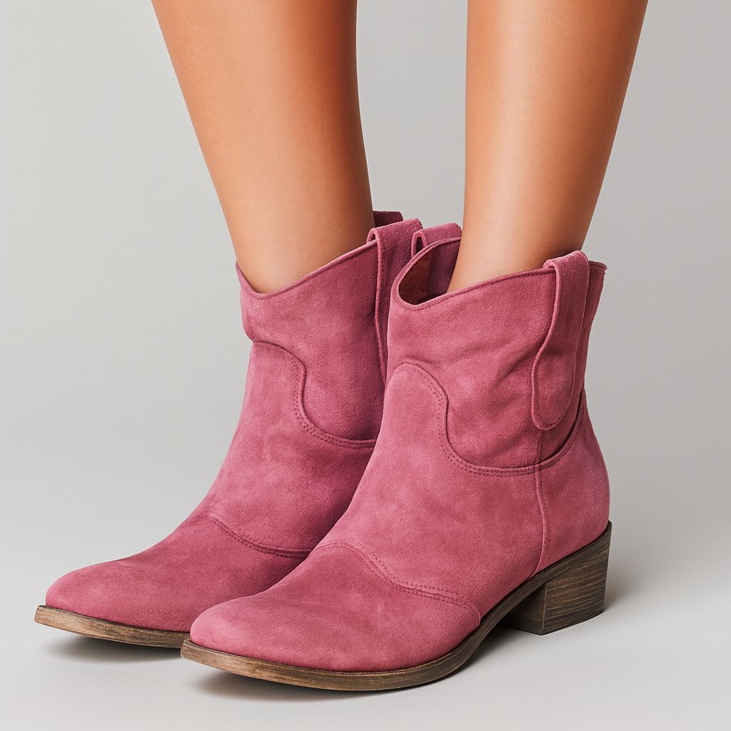 Celine | Western Suede Booties