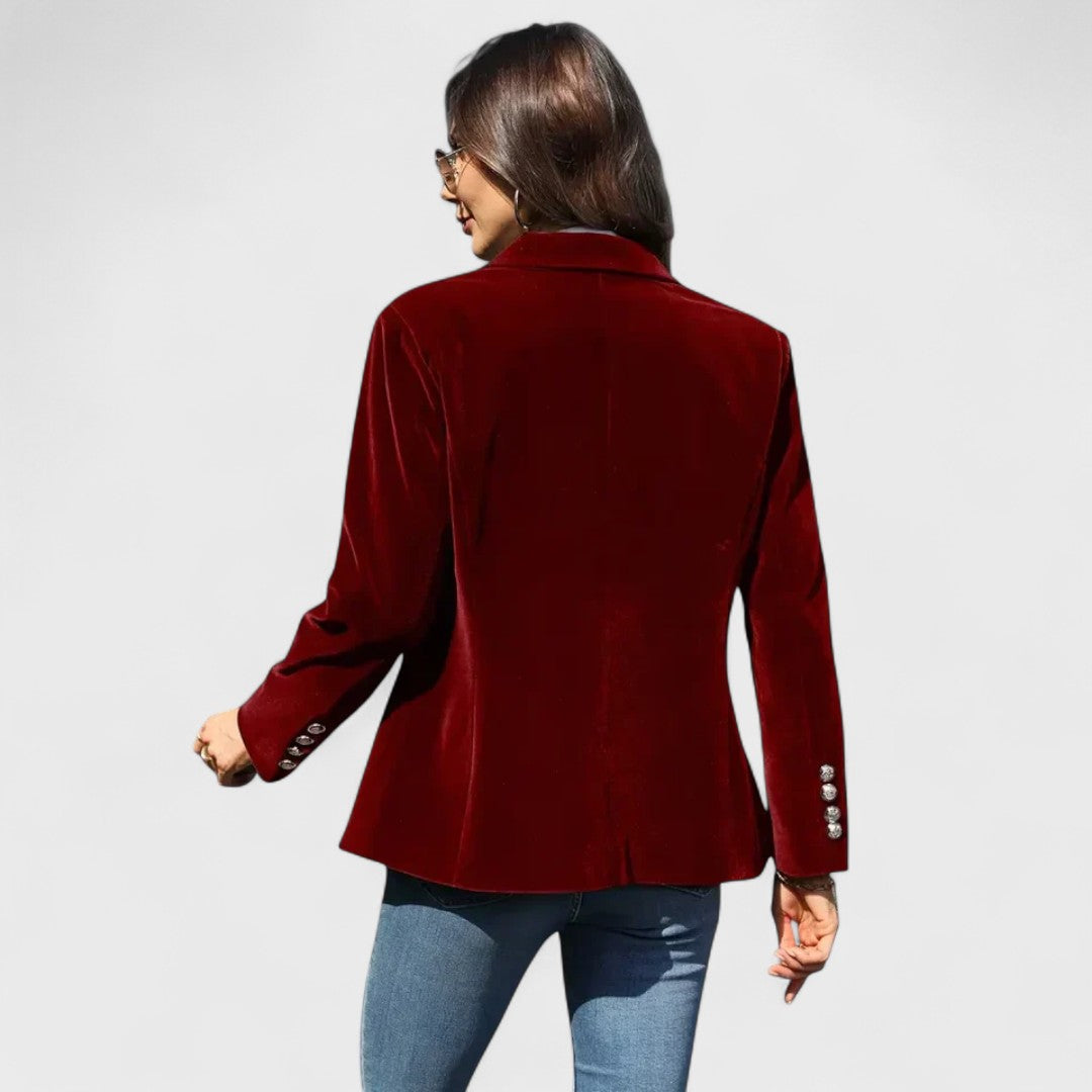Julisse™ – Elegant Velvet Blazer