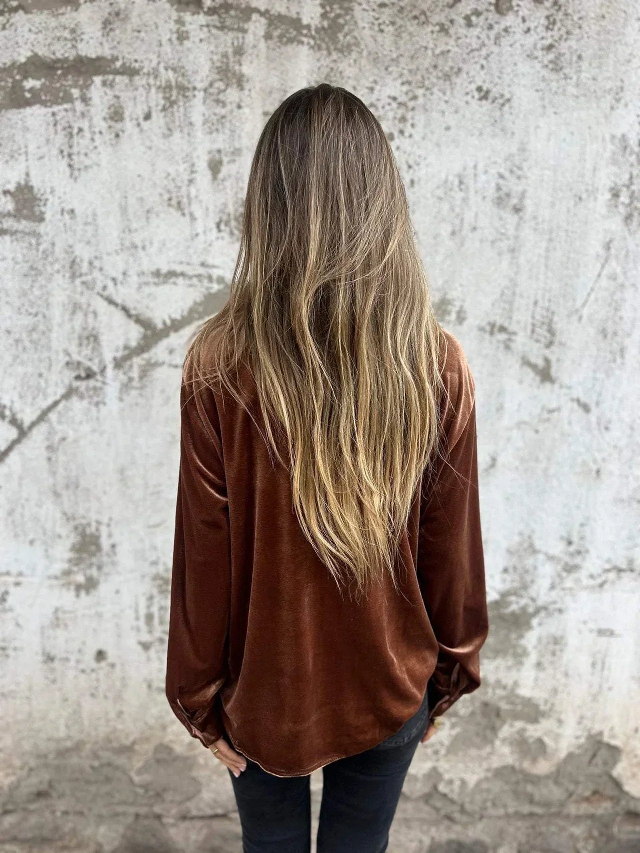 Mira-Velvet Button-Up Shirt