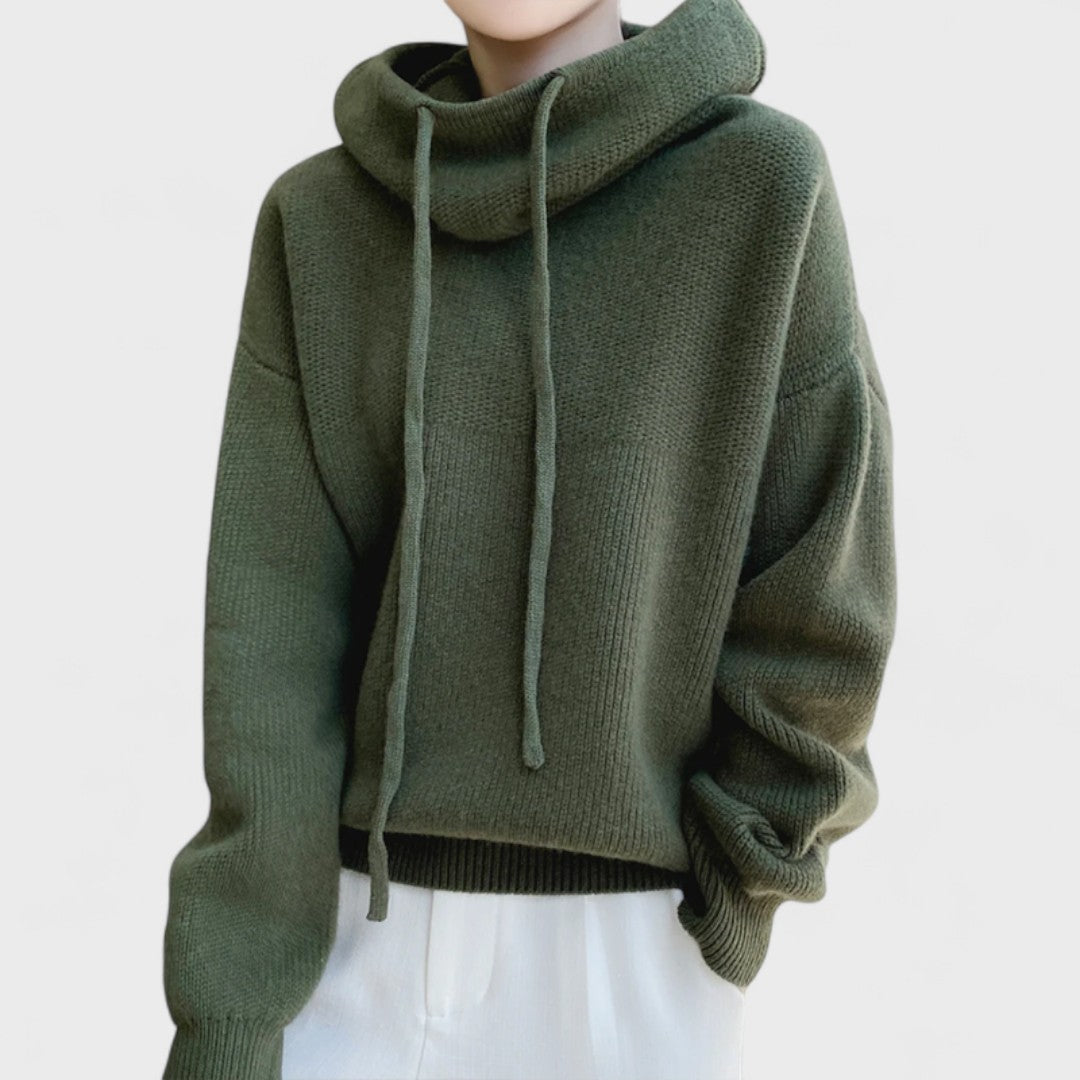 Charlotte™ – Merino Wool Knit Hoodie