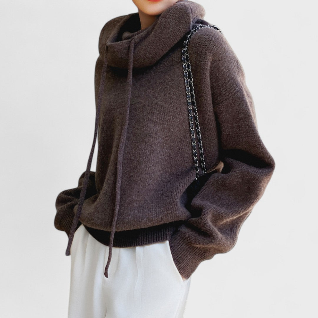 Charlotte™ – Merino Wool Knit Hoodie