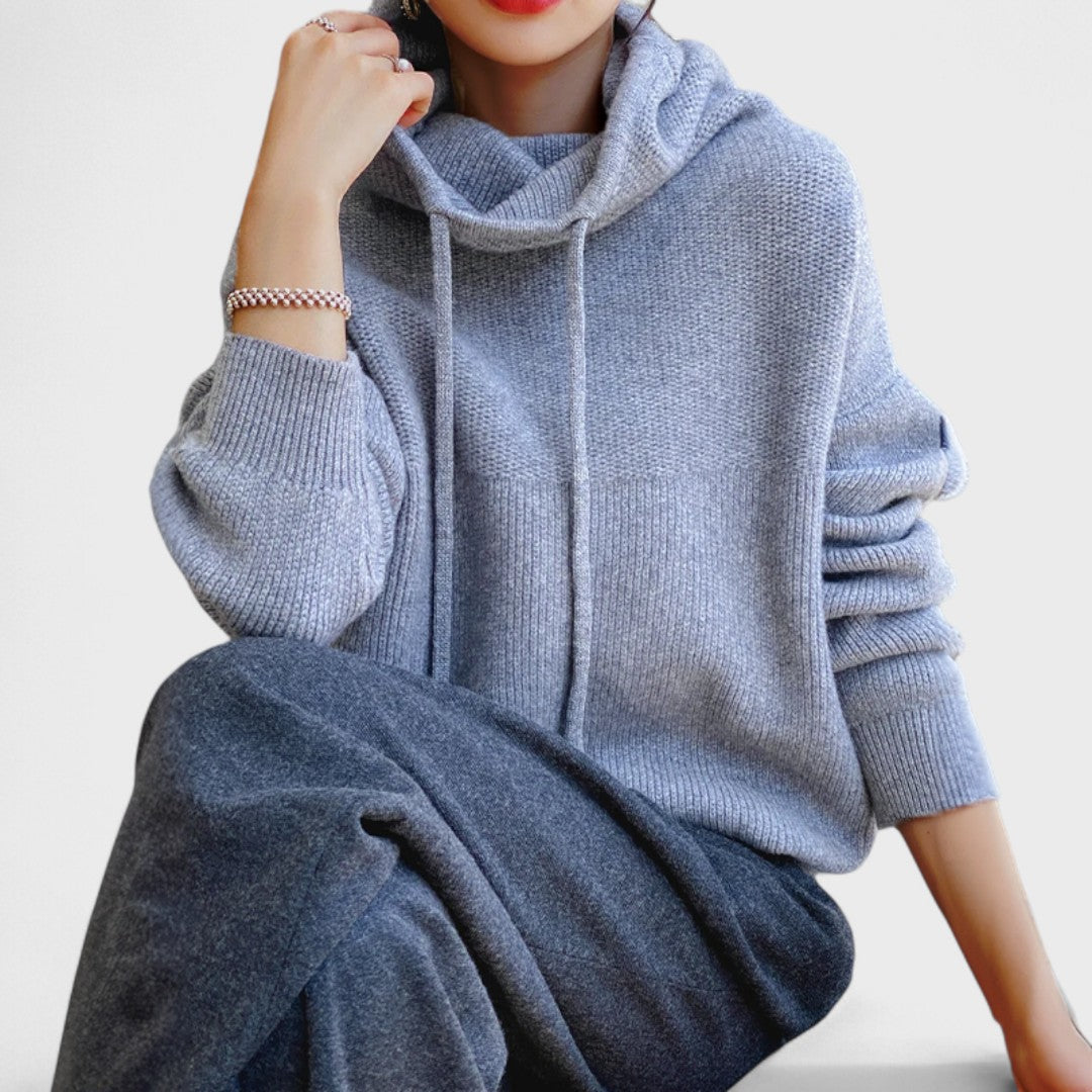 Charlotte™ – Merino Wool Knit Hoodie