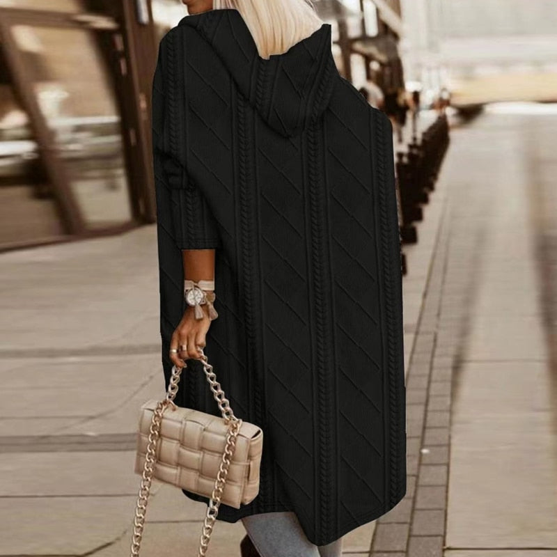 Noelia | Extended Length Hooded Cardigan